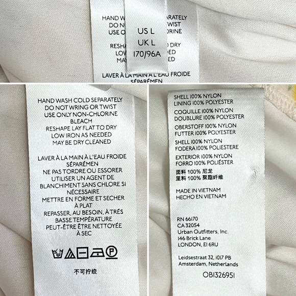 Urban Outfitters Riko Y2K Mesh Dress Orange Butterfly Ruched Mini Size Large - Picture 12 of 13